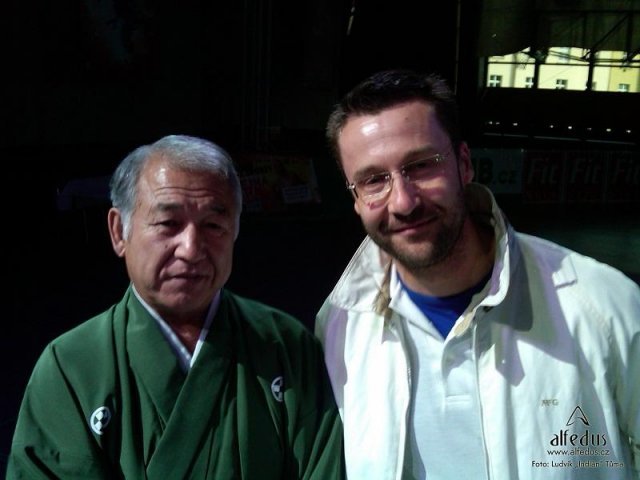 sensei Kinji Nakagawa a Marek Dobeš, Judo show cup 2011 Petra Jákla.
